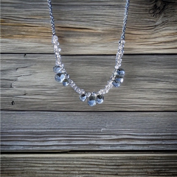 Aquamarine and Herkimer Diamond Necklace! - Picture 4 of 7